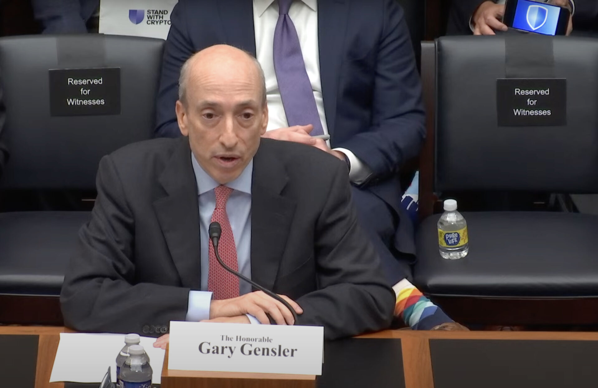 Gary Gensler seated, ready to address the committee