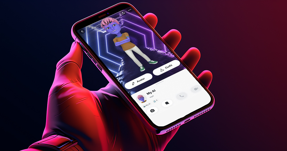 Snapchat's My AI On a Smartphone Display